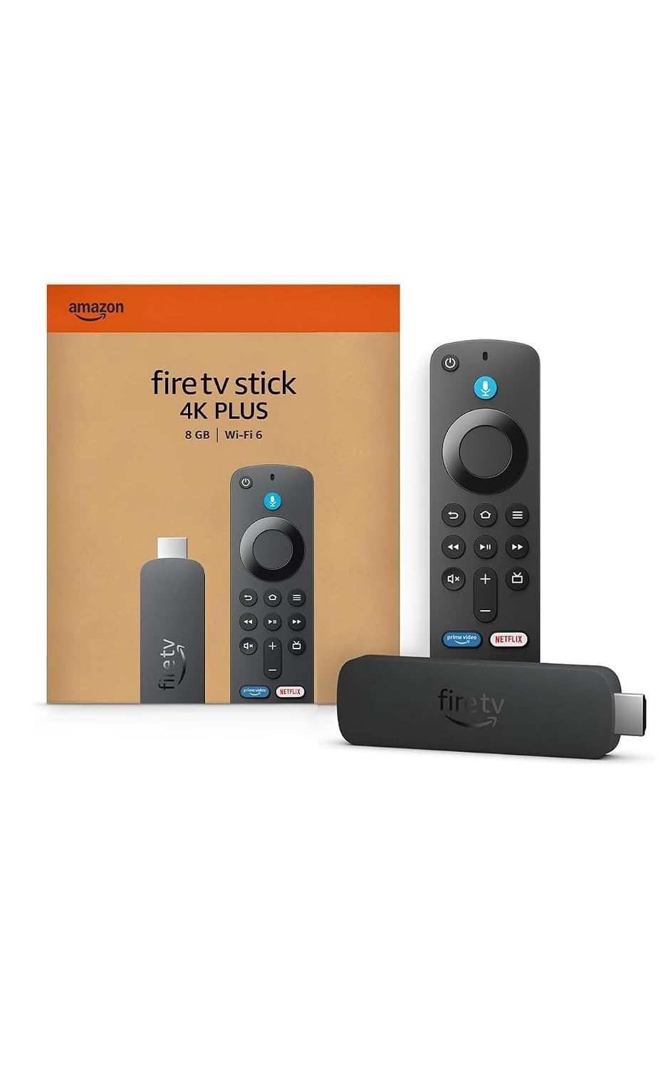 Amazon Fire TV Stick 4K Plus (newest model), Cinematic 4K streaming with HDR10+, smart voice search with Alexa+ Wi-Fi 6, Dolby Vision/Atmos
