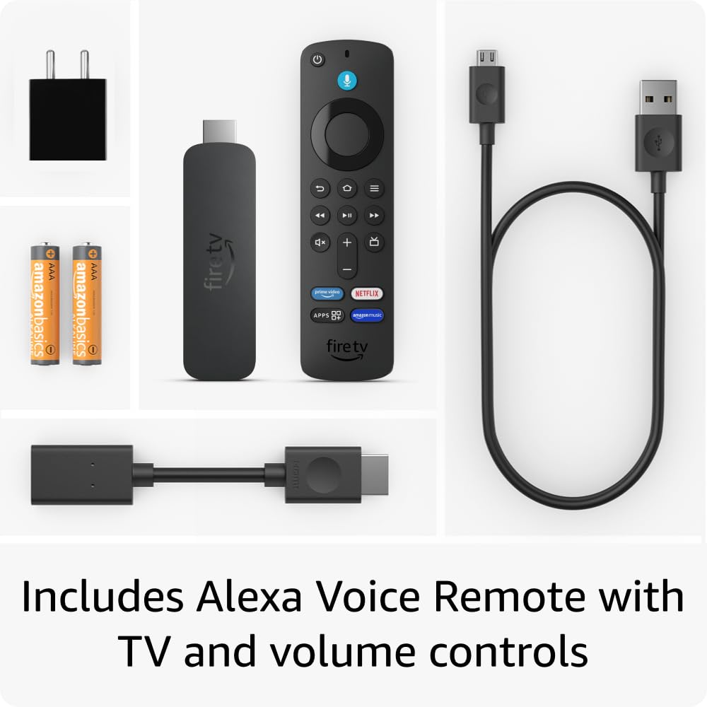 Amazon Fire TV Stick 4K Plus (newest model), Cinematic 4K streaming with HDR10+, smart voice search with Alexa+ Wi-Fi 6, Dolby Vision/Atmos
