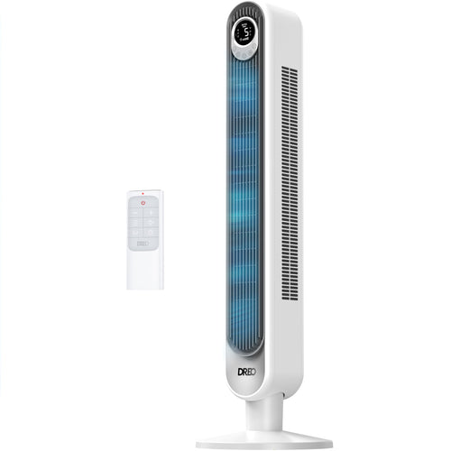 DREO Tower Fan for Bedroom, 26ft/s Velocity, 90° Oscillating, 8H Timer