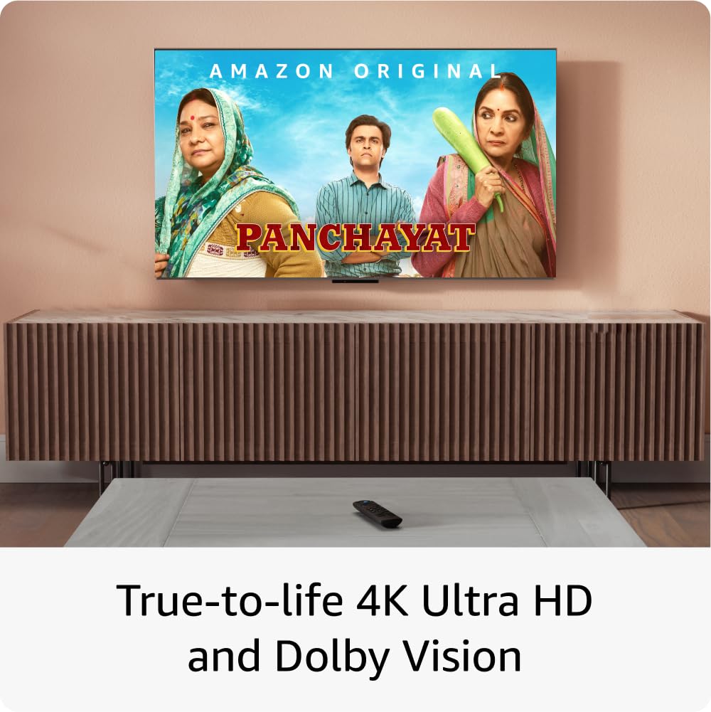 Amazon Fire TV Stick 4K Plus (newest model), Cinematic 4K streaming with HDR10+, smart voice search with Alexa+ Wi-Fi 6, Dolby Vision/Atmos
