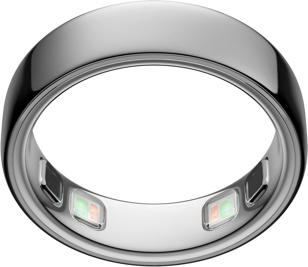 Oura Ring 5 Smart Wearable - Silver - Size 8 - Fitness & Sleep Tracker
