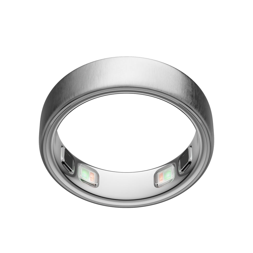 Oura Ring 5 Smart Wearable - Silver - Size 8 - Fitness & Sleep Tracker