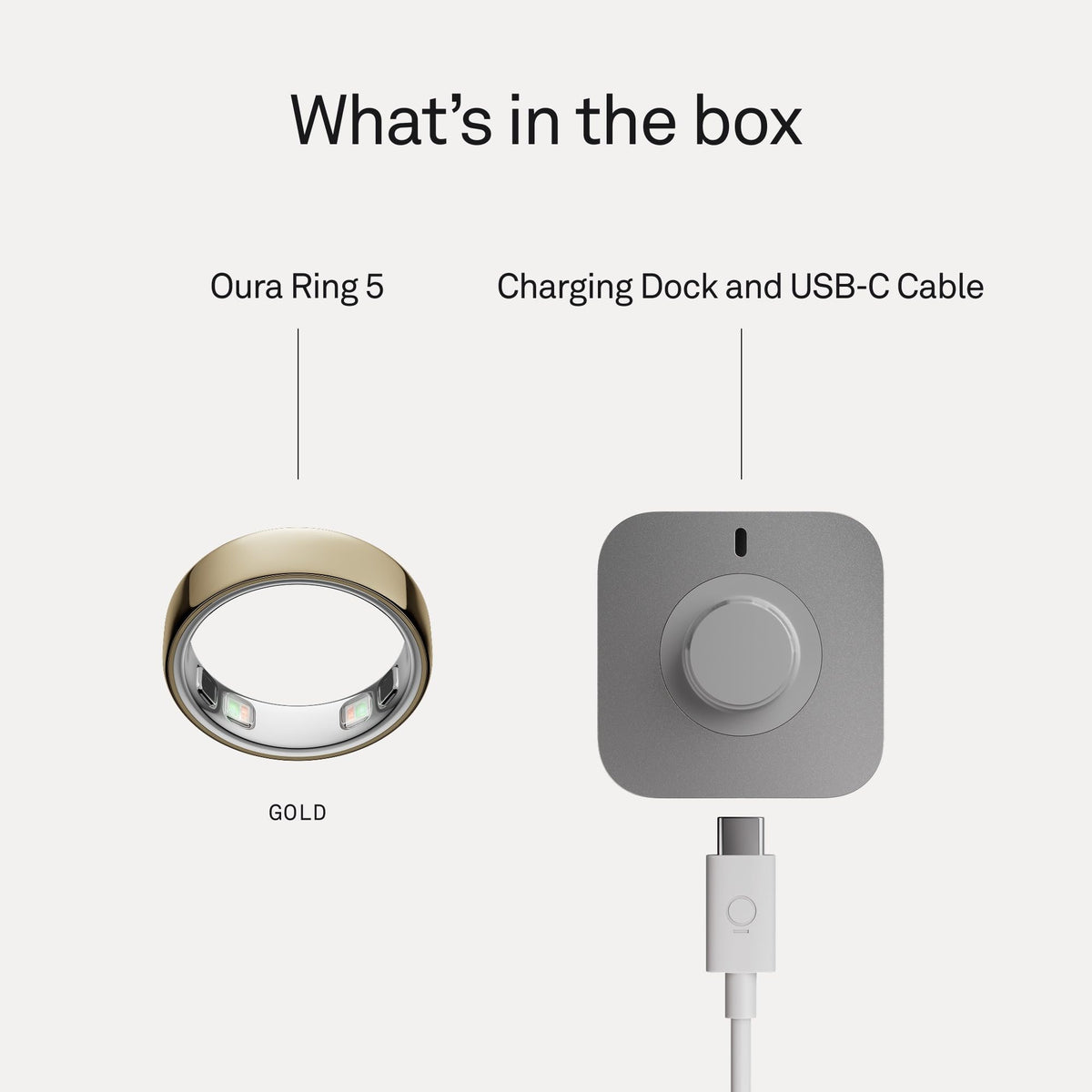 Oura Ring 5 Smart Wearable - Silver - Size 8 - Fitness & Sleep Tracker