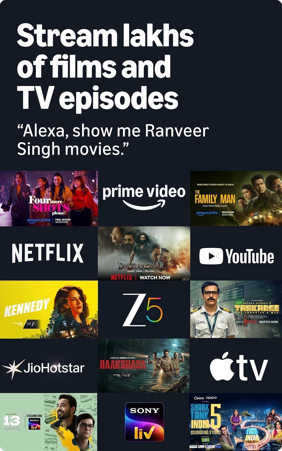 Amazon Fire TV Stick 4K Plus (newest model), Cinematic 4K streaming with HDR10+, smart voice search with Alexa+ Wi-Fi 6, Dolby Vision/Atmos