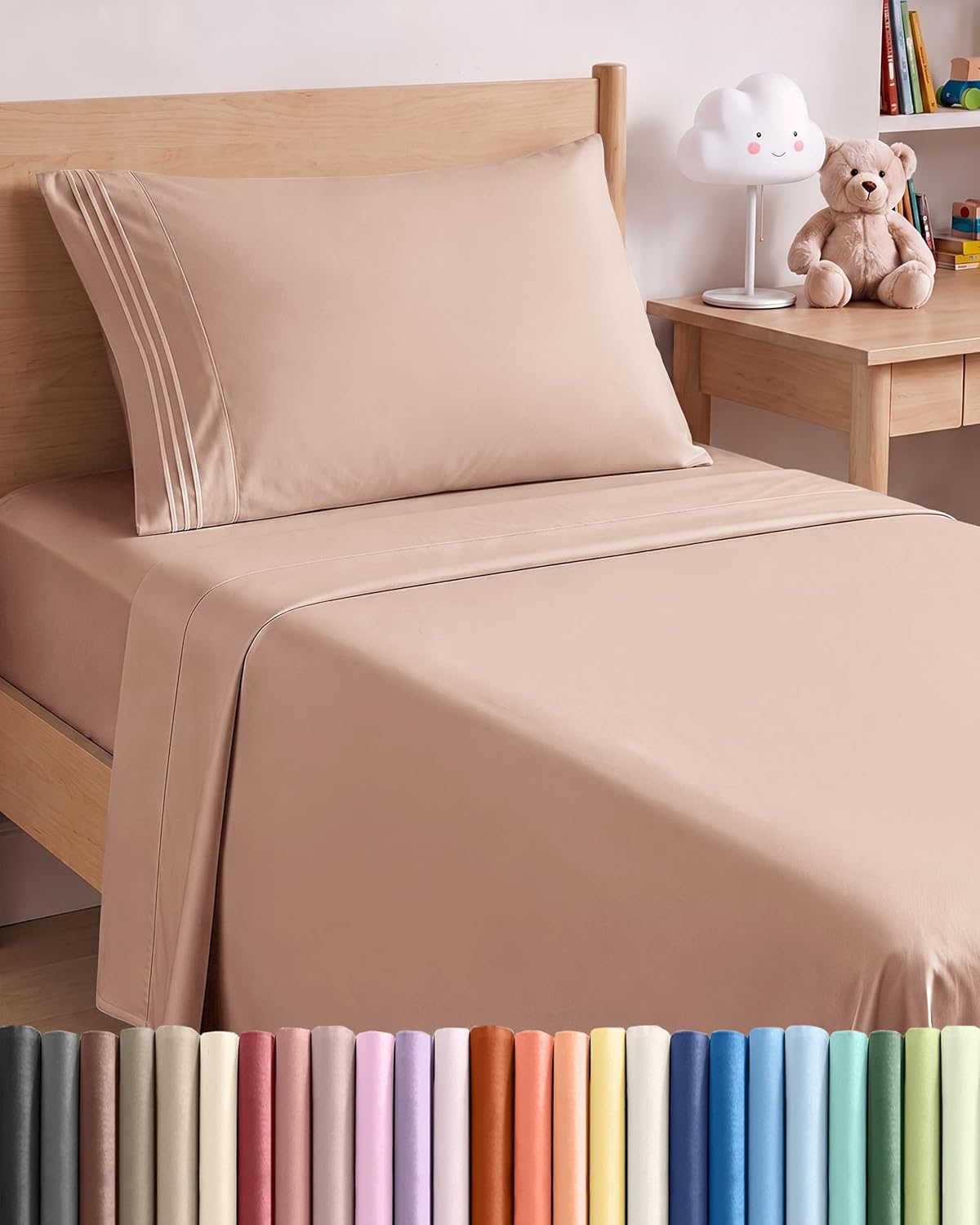 Queen Size 4 Piece Sheet Set - Comfy Breathable & Cooling Sheets - White
