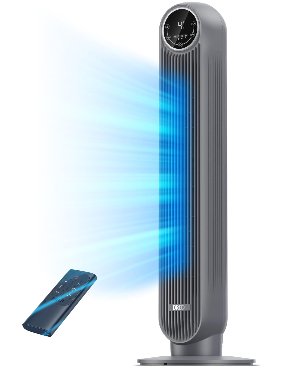 DREO Tower Fan for Bedroom, 26ft/s Velocity, 90° Oscillating, 8H Timer