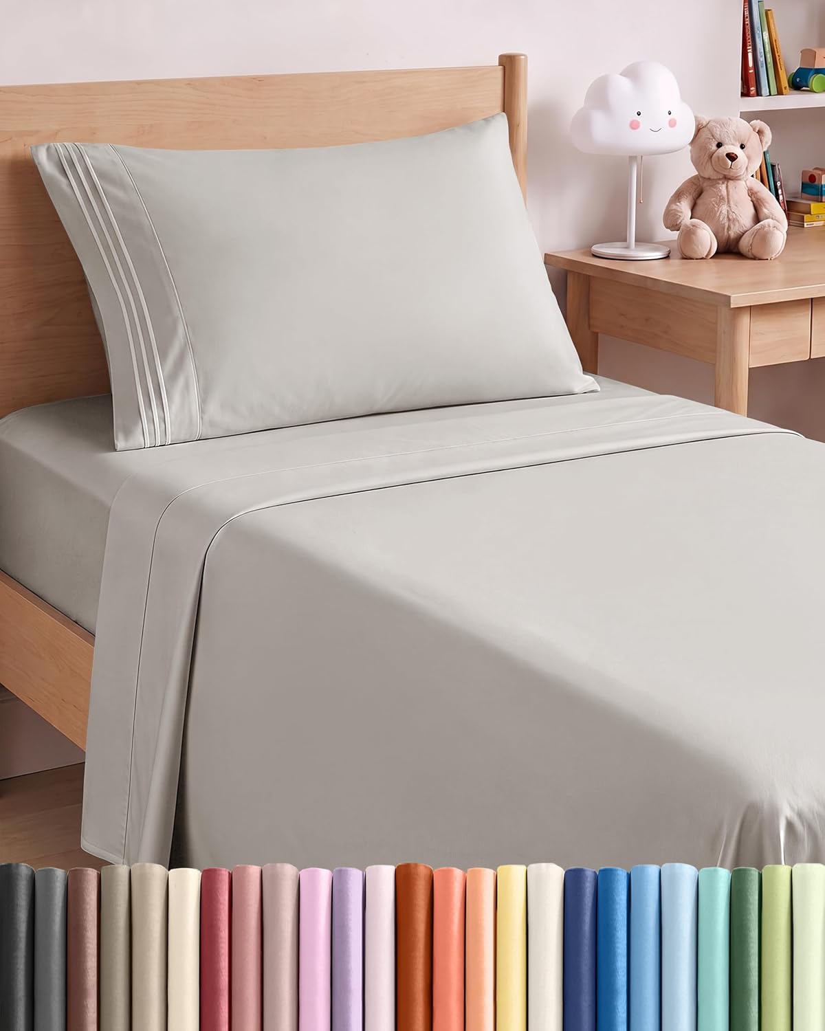 Queen Size 4 Piece Sheet Set - Comfy Breathable & Cooling Sheets - White