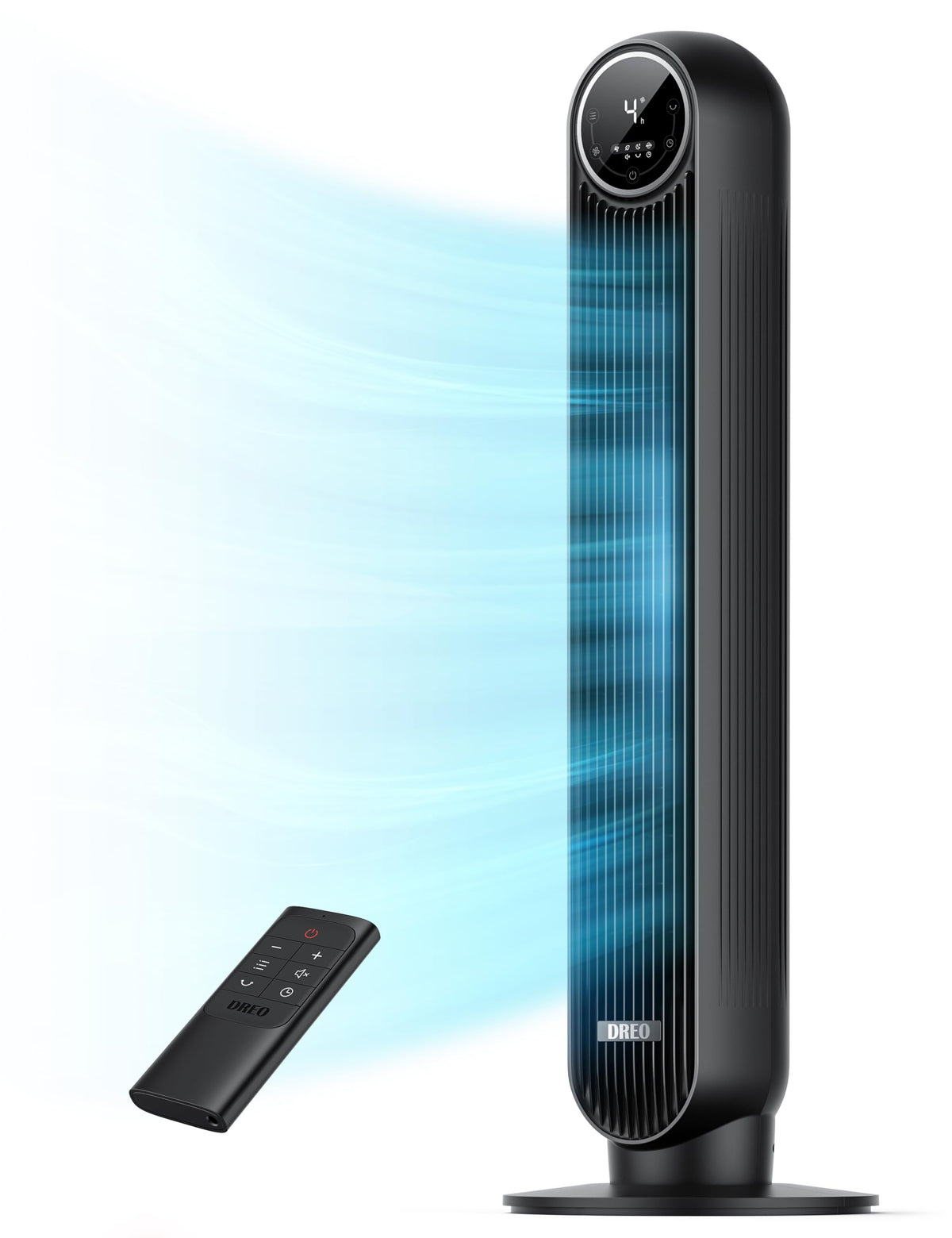 DREO Tower Fan for Bedroom, 26ft/s Velocity, 90° Oscillating, 8H Timer