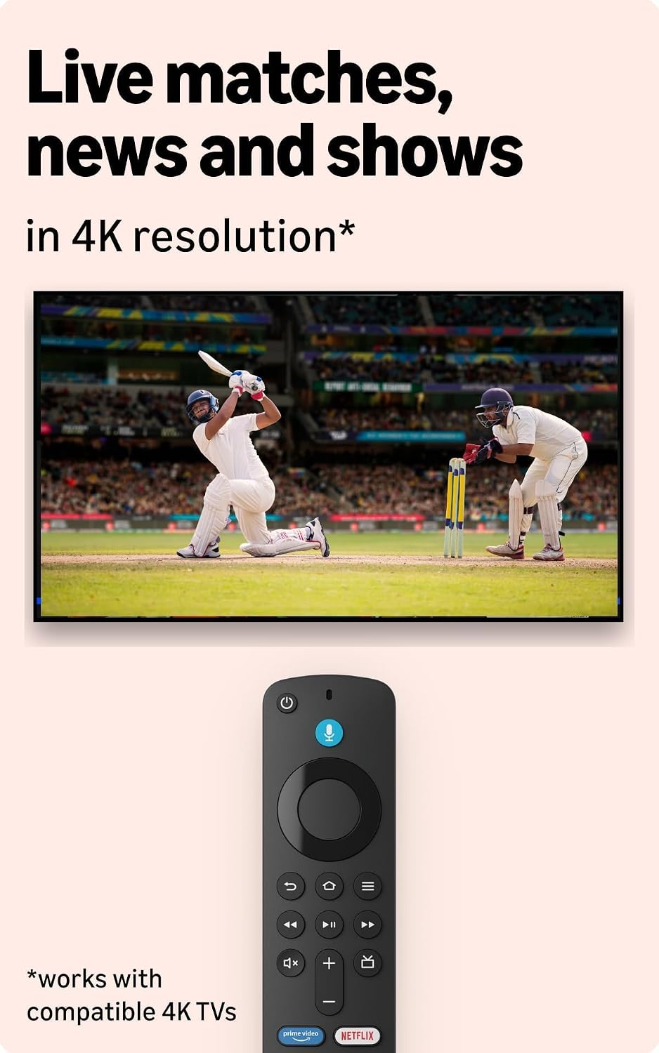 Amazon Fire TV Stick 4K Plus (newest model), Cinematic 4K streaming with HDR10+, smart voice search with Alexa+ Wi-Fi 6, Dolby Vision/Atmos