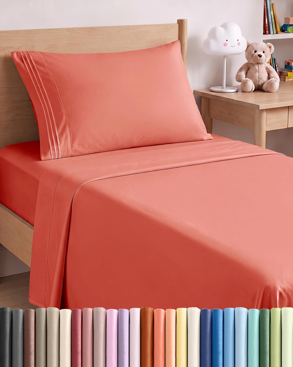 Queen Size 4 Piece Sheet Set - Comfy Breathable & Cooling Sheets - White