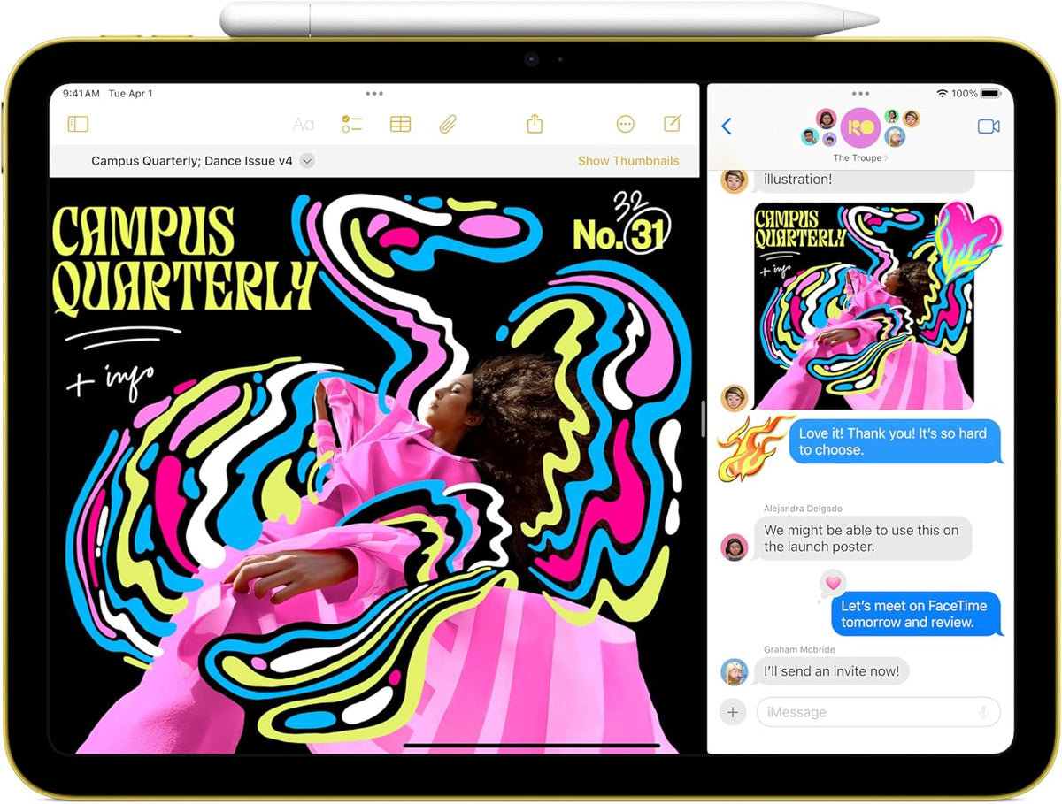 Apple iPad 11-inch: A16 chip, 11-inch Model, Liquid Retina Display, 512GB, Wi-Fi 6, 12MP Front/12MP Back Camera, Touch ID, All-Day Battery Life — Silver