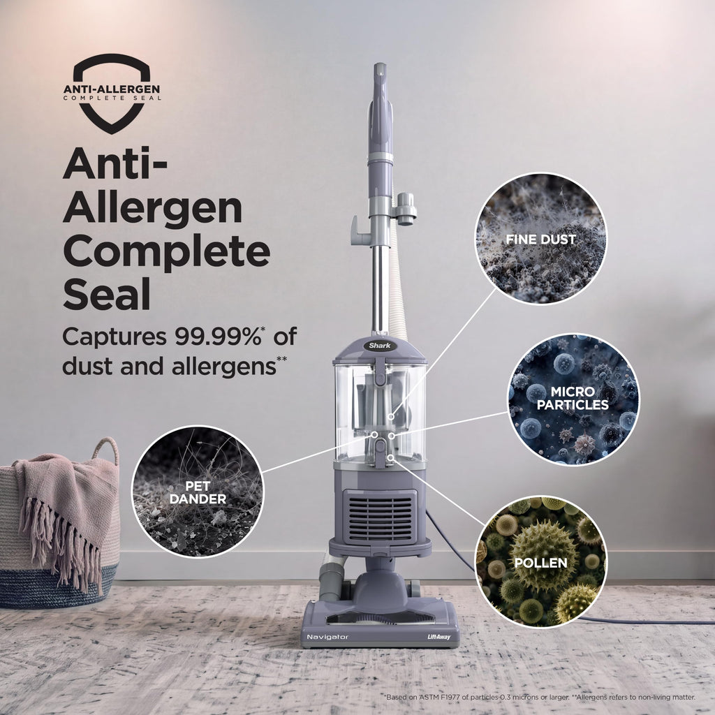 Shark Navigator Lift-Away Vacuum, HEPA, Carpet and Pet Hair, Blue, NV360