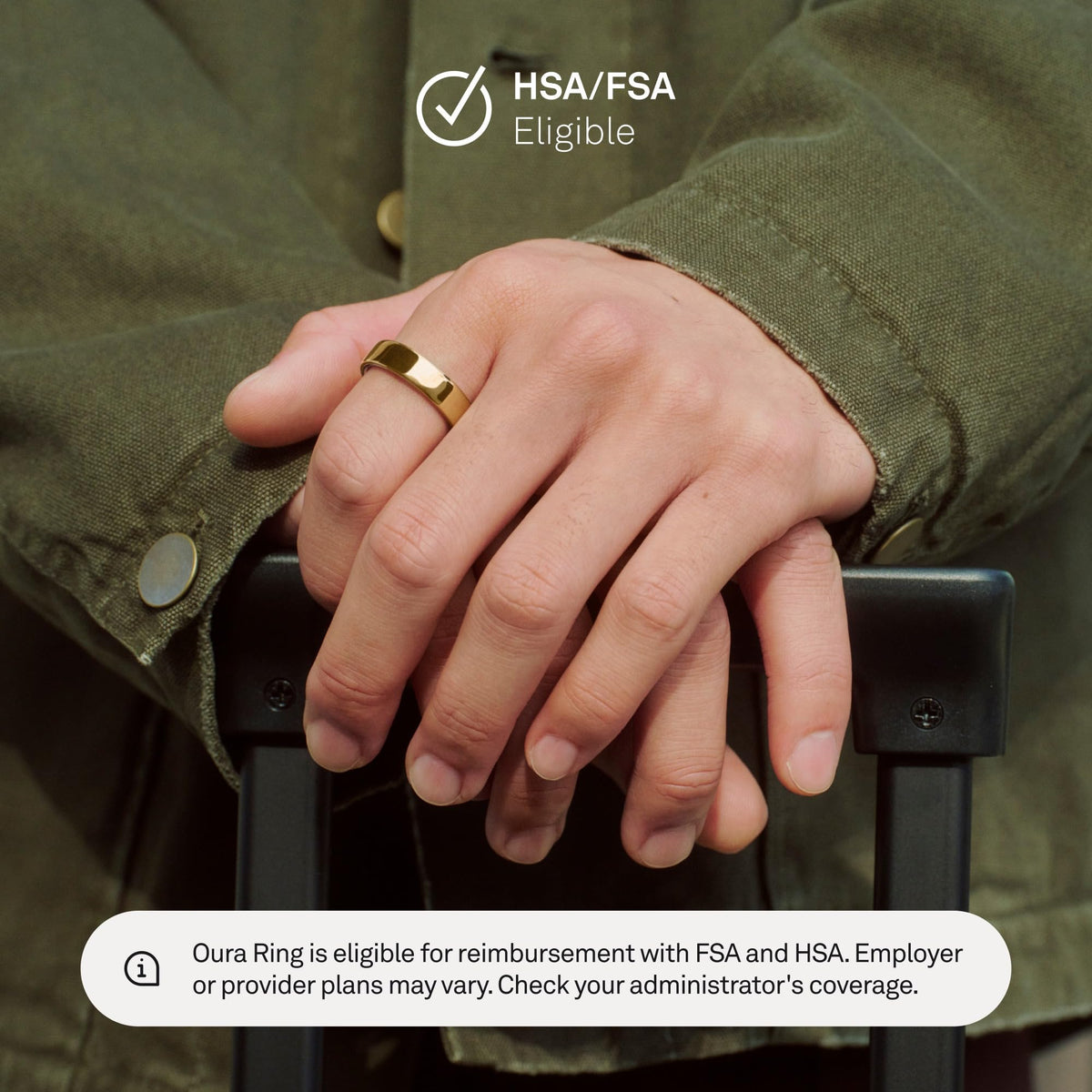 Oura Ring 5 Smart Wearable - Silver - Size 8 - Fitness & Sleep Tracker